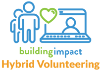 Building Impact Hybrid Volunteering Logo