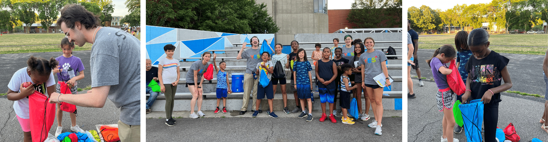 Youth from YES Summer Program receiving their Hydration and Nutrition Kits.