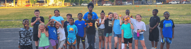 Group of youth from YES summer program with their Hydration and Nutrition Kits.