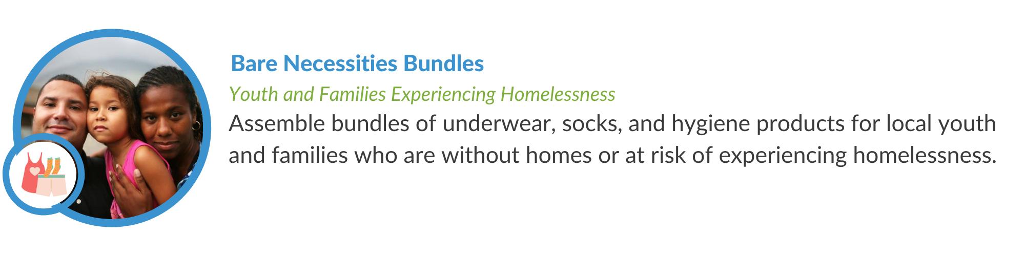 Basic Essentials for Youth and Families Experiencing Homelessness