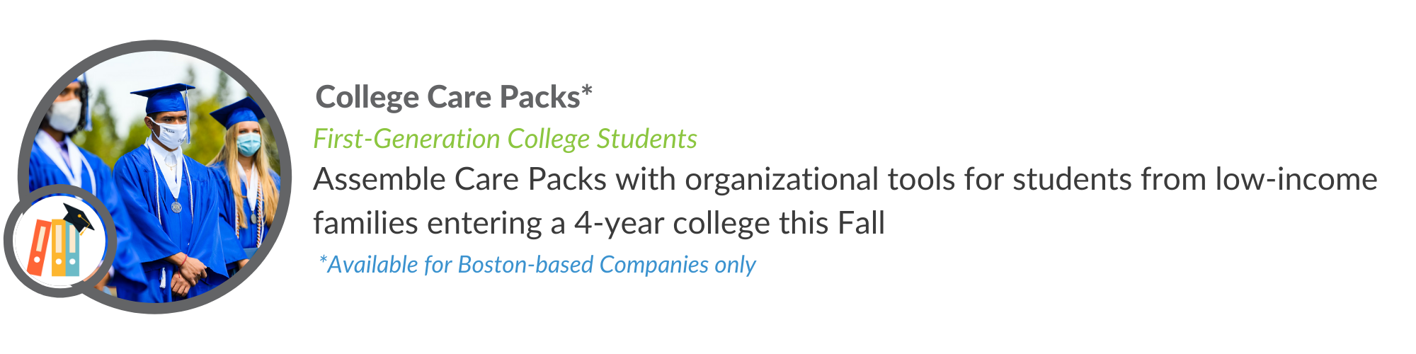College Care Packs for First Generation College Students